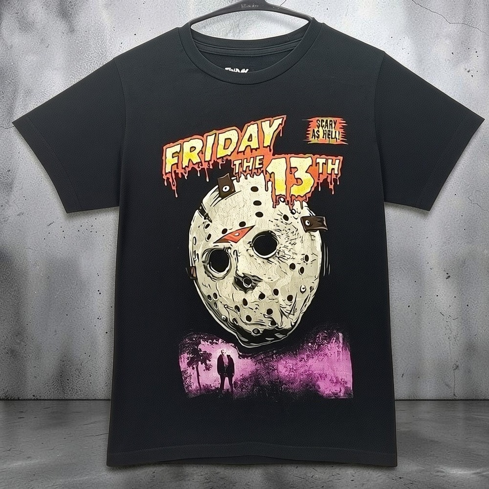 Friday The 13th Jason Voorhees Shirt Uni Small Black Slasher Horror Graphic Tee